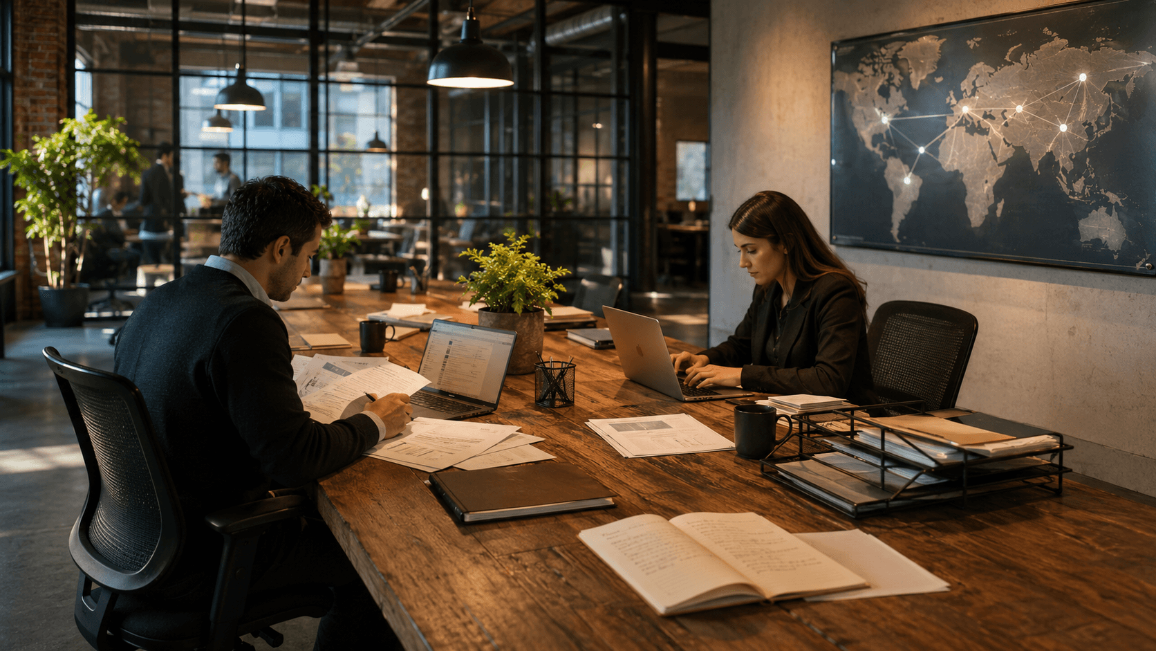Dynamic Works team working on cross-border registrations and filings